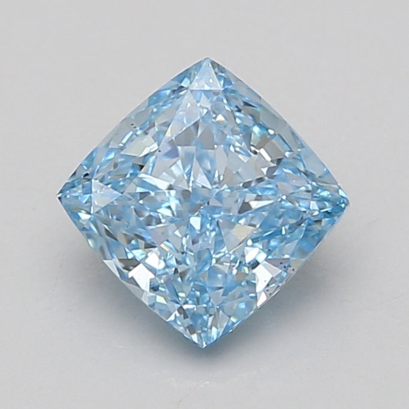 2.1 Ct Cushion Lab Diamond  Fancy Vivid Blue  VS1   IGI