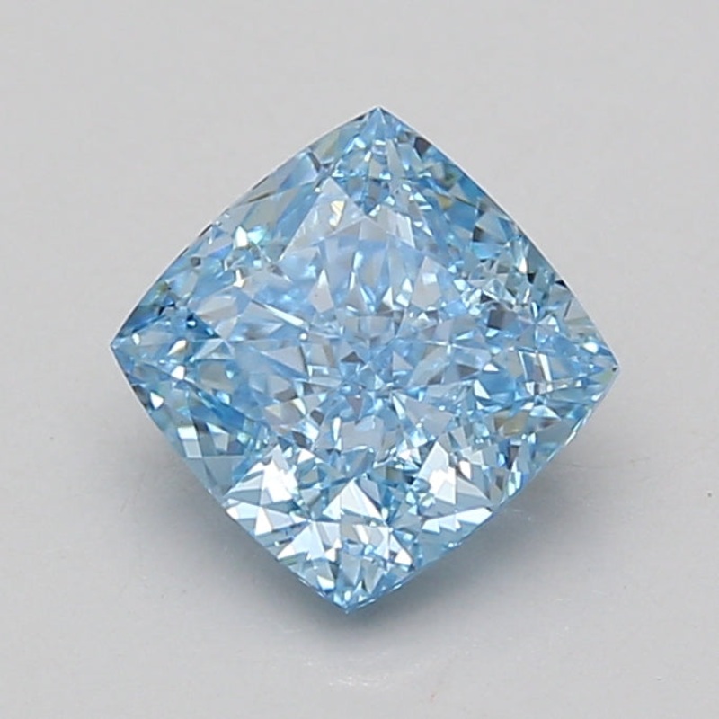 2.1 Ct Cushion Lab Diamond  Fancy Vivid Blue  VVS2   IGI