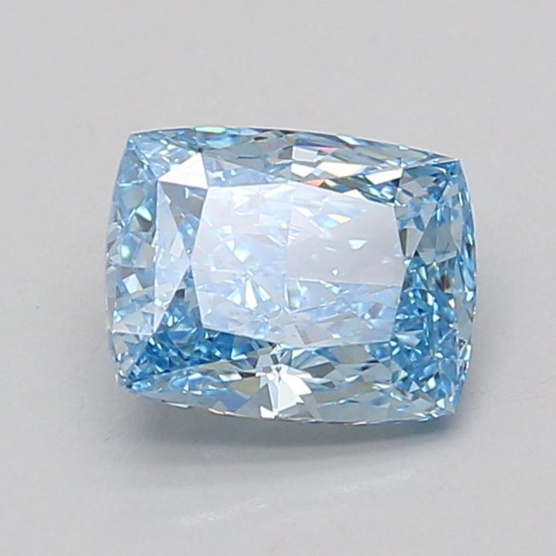 2.11 Ct Cushion Lab Diamond  Fancy Vivid Blue  VS1   IGI