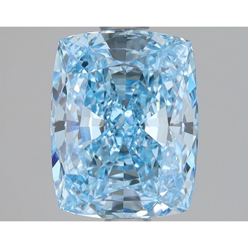 2.12 Ct Cushion Lab Diamond  Fancy Vivid Blue  VS1   IGI