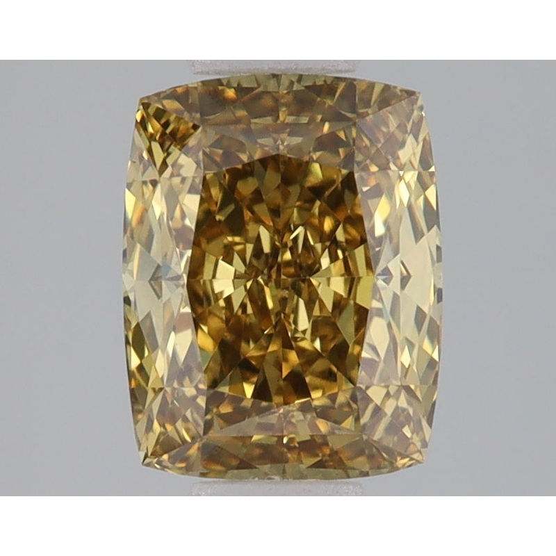 2.21 Ct Cushion Lab Diamond  Fancy Intense Brown Yellow  VS2   IGI