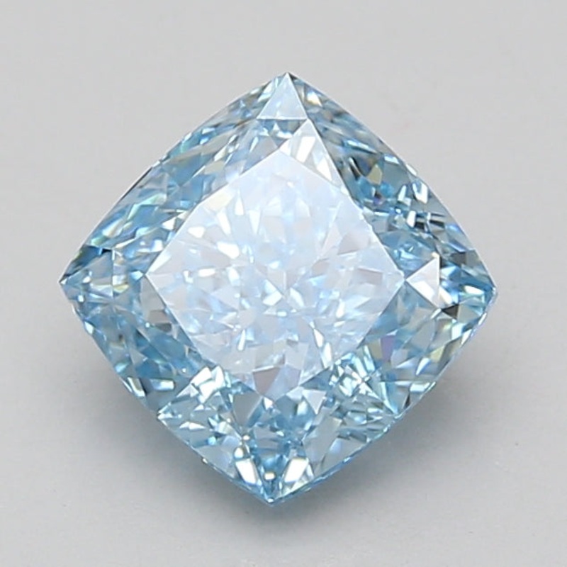 2.22 Ct Cushion Lab Diamond  Fancy Vivid Blue  VS1   IGI