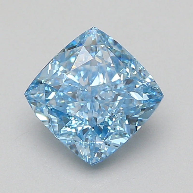 2.78 Ct Cushion Lab Diamond  Fancy Vivid Blue  VS1   IGI