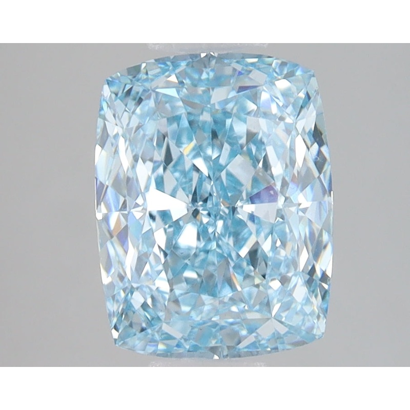 2.93 Ct Cushion Lab Diamond  Fancy Vivid Blue  VS2   IGI