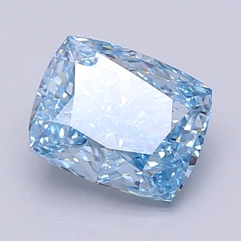 2 Ct Cushion Lab Diamond  Fancy Vivid Blue  VS1   IGI