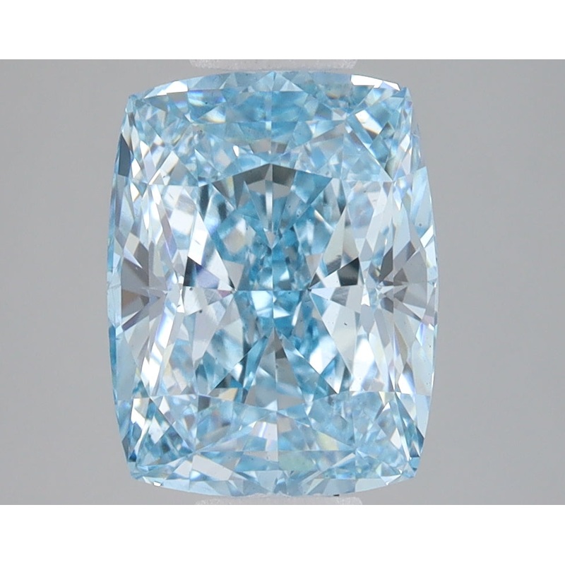 3.01 Ct Cushion Lab Diamond  Fancy Vivid Blue  VS1   IGI