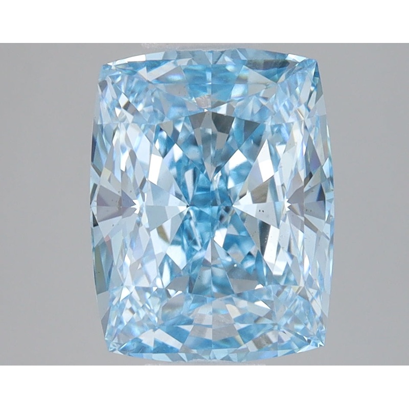 3.01 Ct Cushion Lab Diamond  Fancy Vivid Blue  VS2   IGI