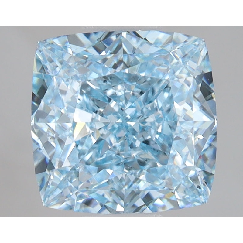 3.02 Ct Cushion Lab Diamond  Fancy Vivid Blue  VS2   IGI