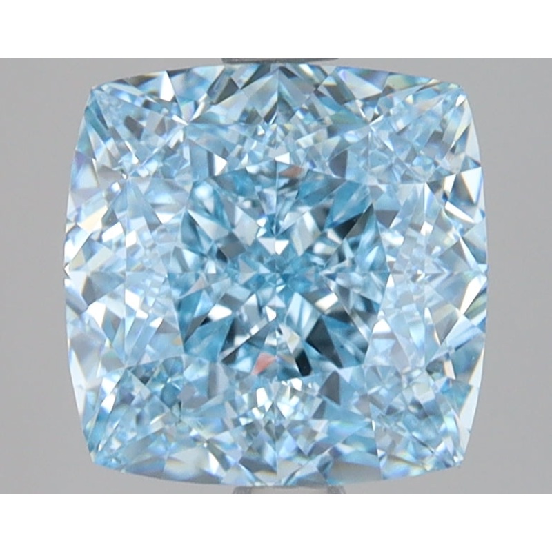 3.03 Ct Cushion Lab Diamond  Fancy Intense Blue  VS1   IGI