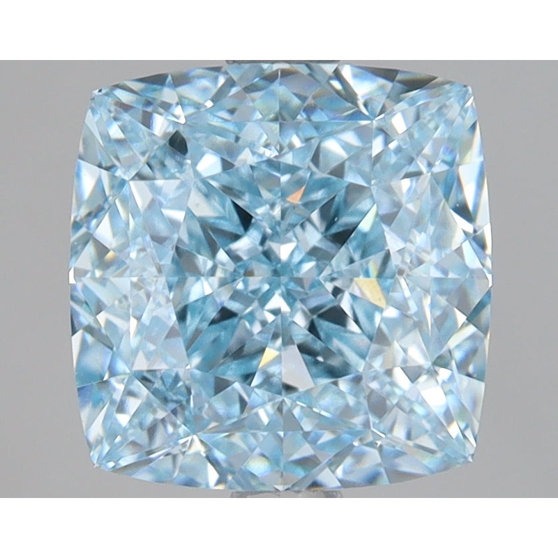 3.03 Ct Cushion Lab Diamond  Fancy Intense Blue  VVS2   IGI