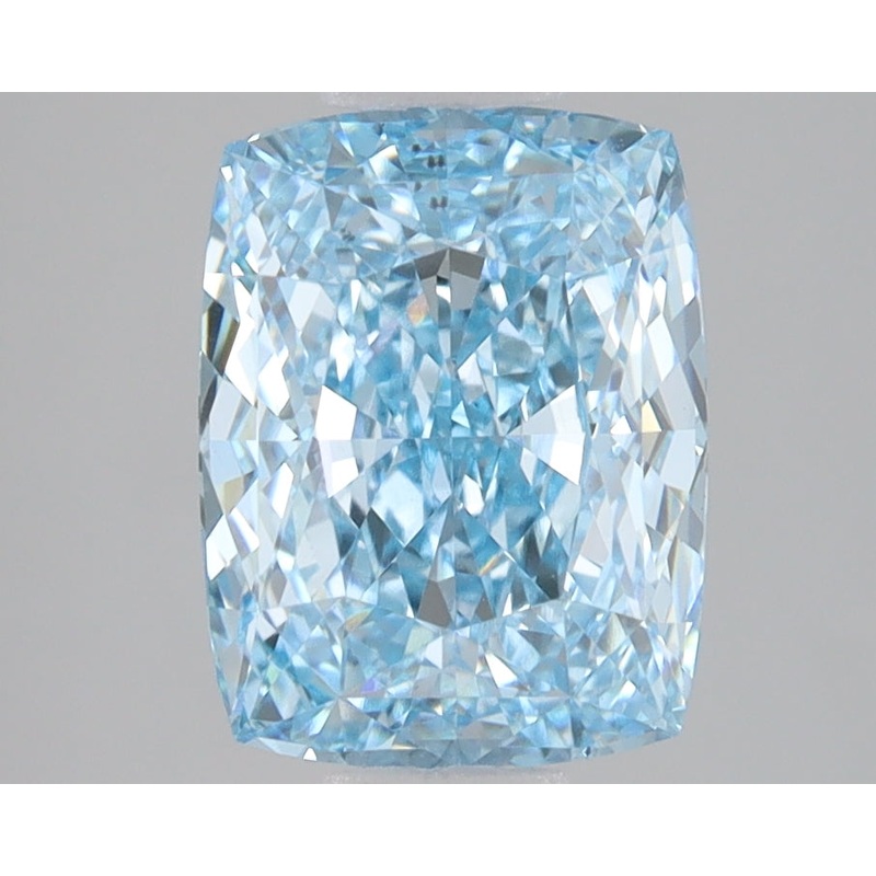 3.03 Ct Cushion Lab Diamond  Fancy Vivid Blue  VS1   IGI