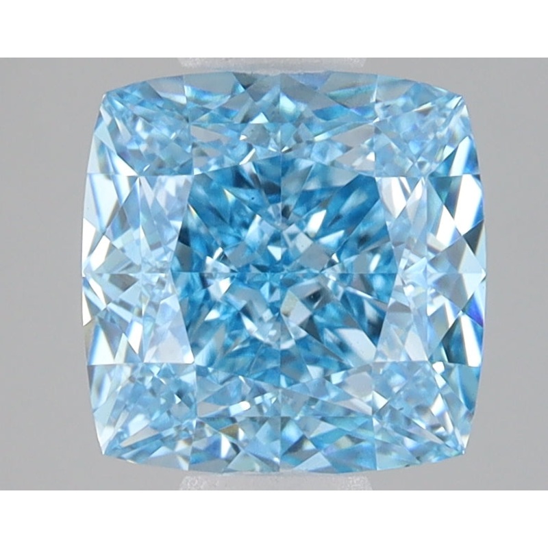 3.03 Ct Cushion Lab Diamond  Fancy Vivid Blue  VS2   IGI