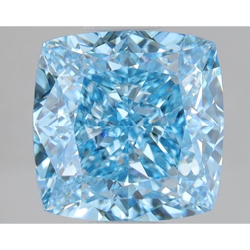 3.04 Ct Cushion Lab Diamond  Fancy Vivid Blue  VS1   IGI