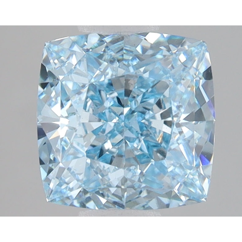 3.04 Ct Cushion Lab Diamond  Fancy Vivid Blue  VS2   IGI