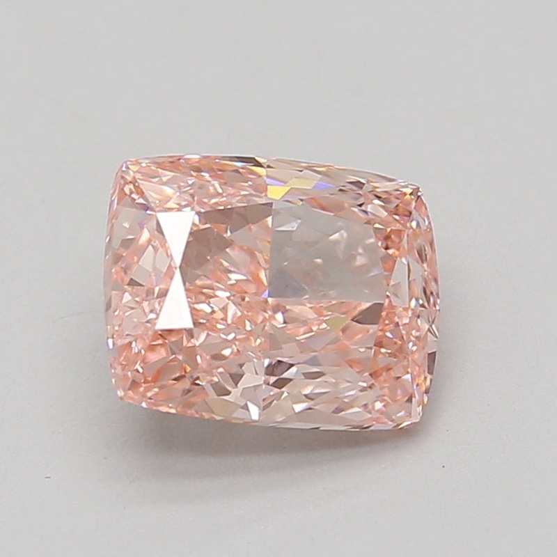 3.04 Ct Cushion Lab Diamond  Fancy Vivid Pink  VS1   IGI