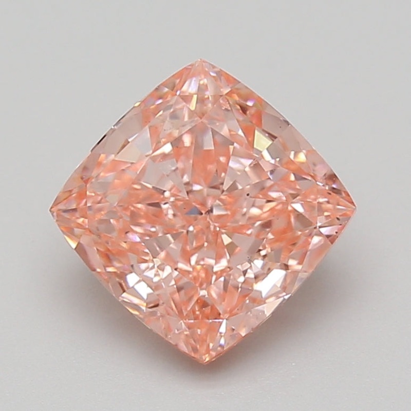 3.04 Ct Cushion Lab Diamond  Fancy Vivid Pink  VS2   IGI