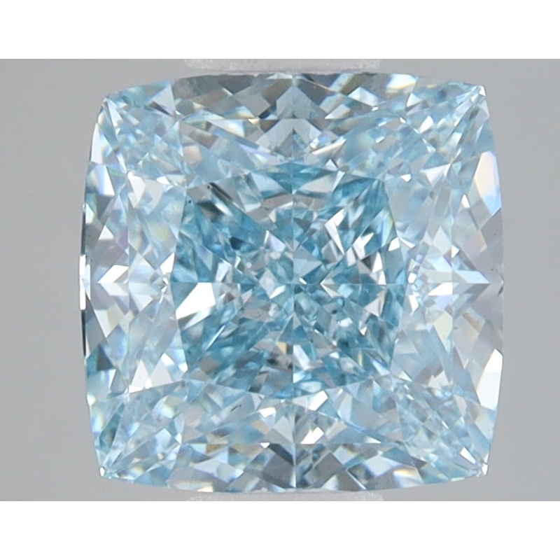 3 Ct Cushion Lab Diamond  Fancy Vivid Blue  VS1   IGI