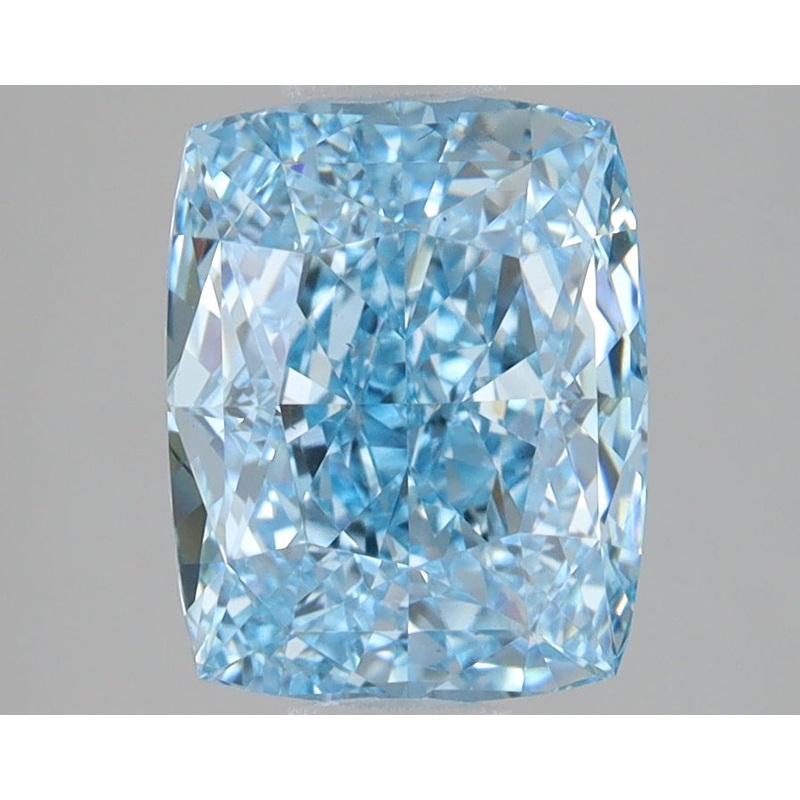 3.06 Ct Cushion Lab Diamond  Fancy Vivid Blue  VS1   IGI