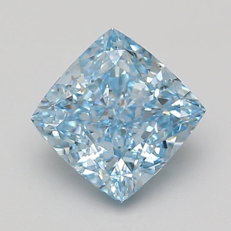 3.06 Ct Cushion Lab Diamond  Fancy Vivid Blue  VS2   IGI