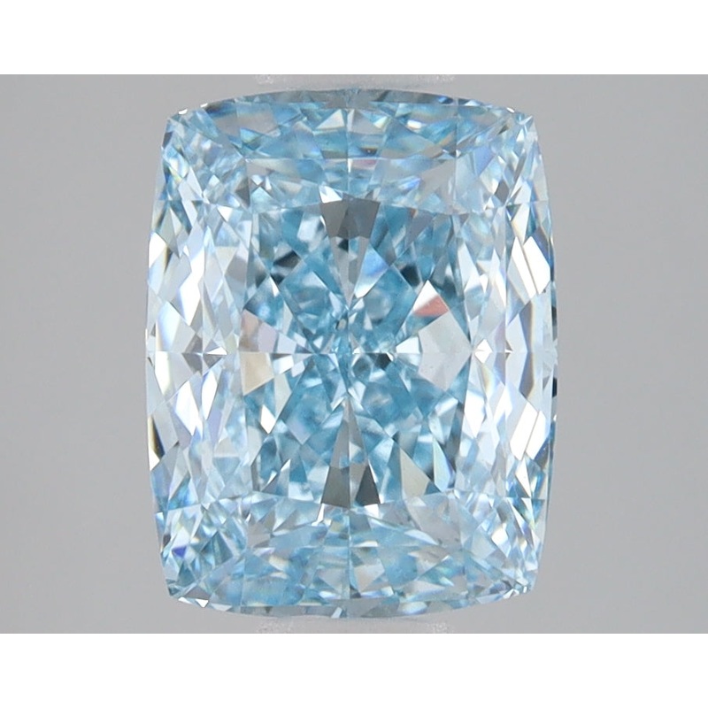 3.06 Ct Cushion Lab Diamond  Fancy Vivid Blue  VVS2   IGI