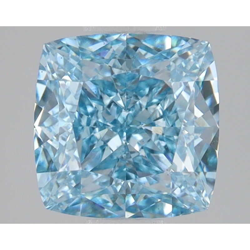 3.07 Ct Cushion Lab Diamond  Fancy Intense Blue  VS1   IGI