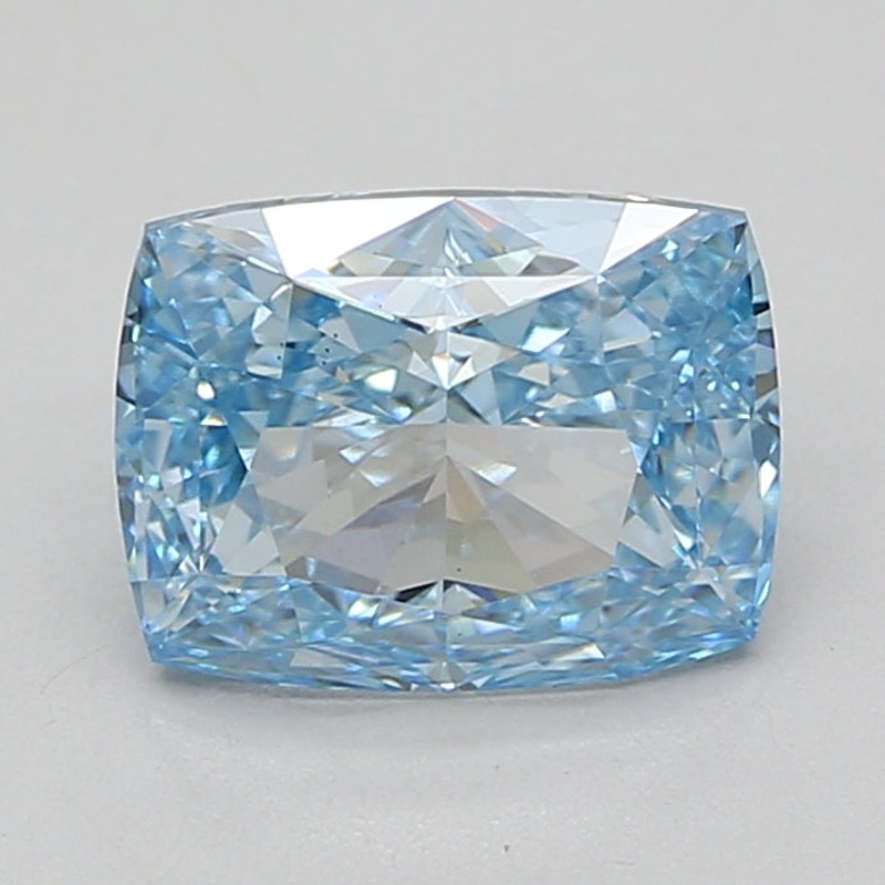 3.07 Ct Cushion Lab Diamond  Fancy Vivid Blue  VS1   IGI