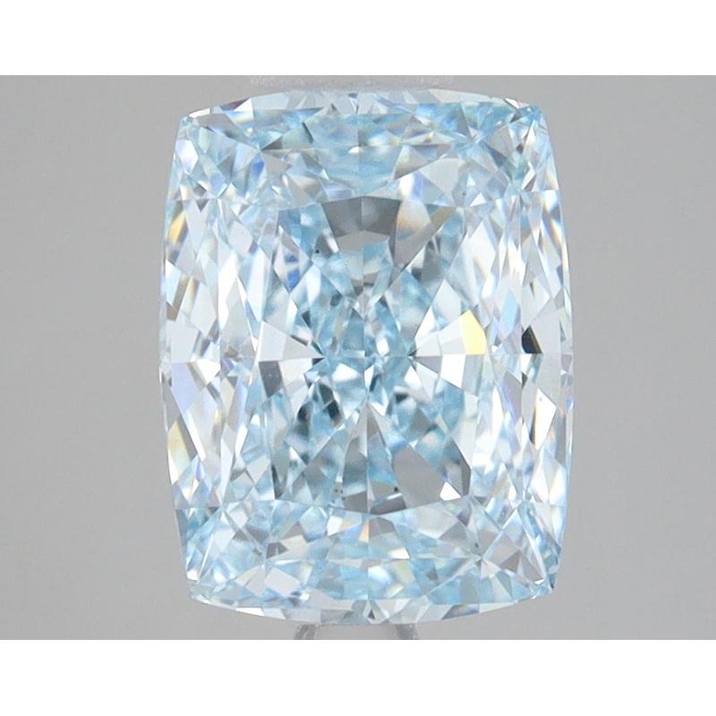 3.08 Ct Cushion Lab Diamond  Fancy Intense Blue  VS1   IGI