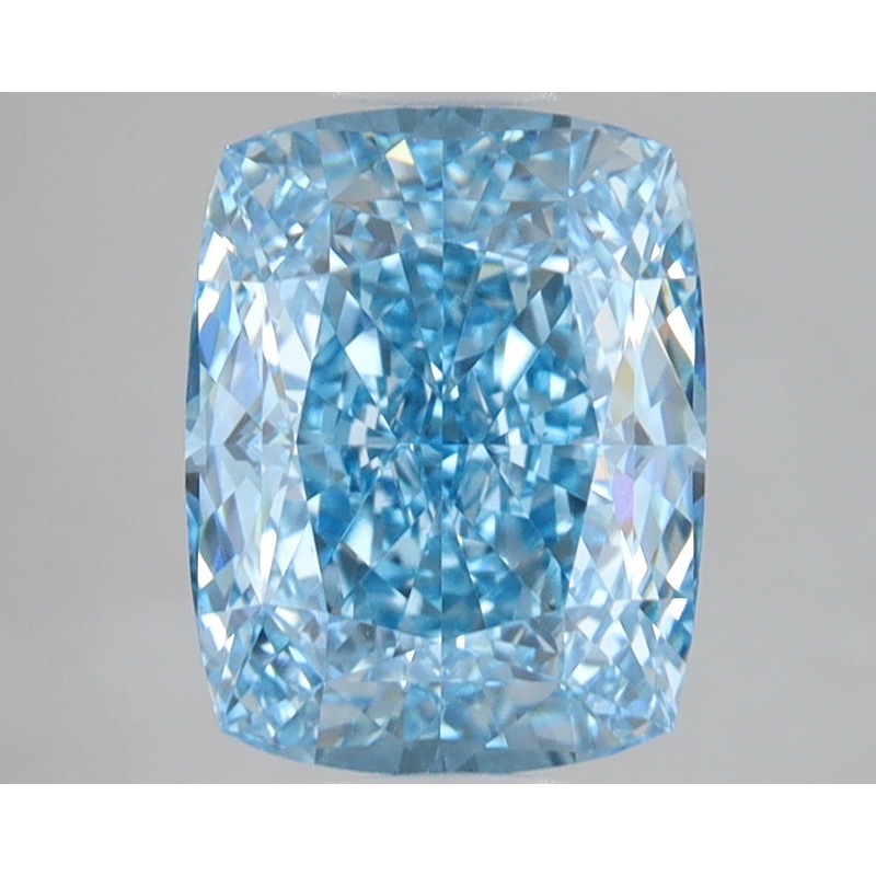 3.08 Ct Cushion Lab Diamond  Fancy Vivid Blue  VS1   IGI