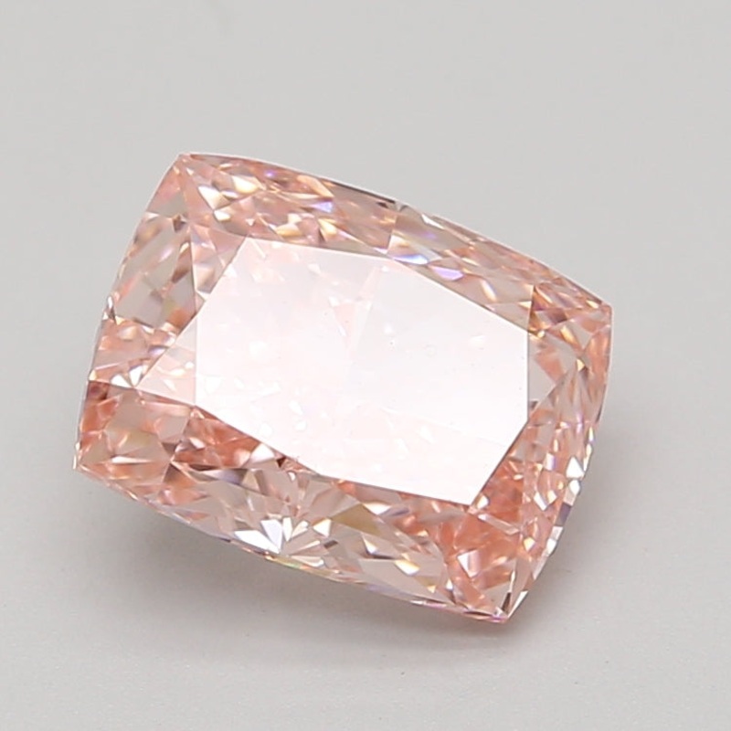 3.08 Ct Cushion Lab Diamond  Fancy Vivid Pink  VS1   IGI