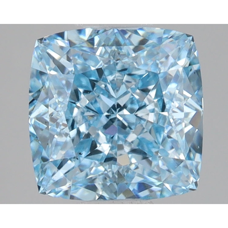 3.09 Ct Cushion Lab Diamond  Fancy Vivid Blue  VS1   IGI