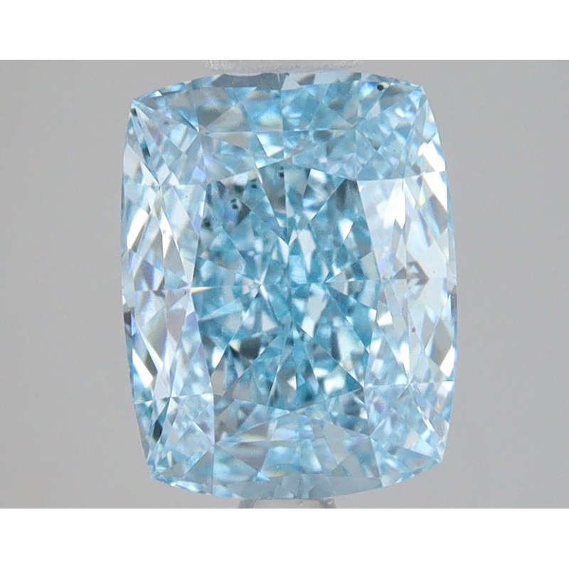 3.09 Ct Cushion Lab Diamond  Fancy Vivid Blue  VS2   IGI
