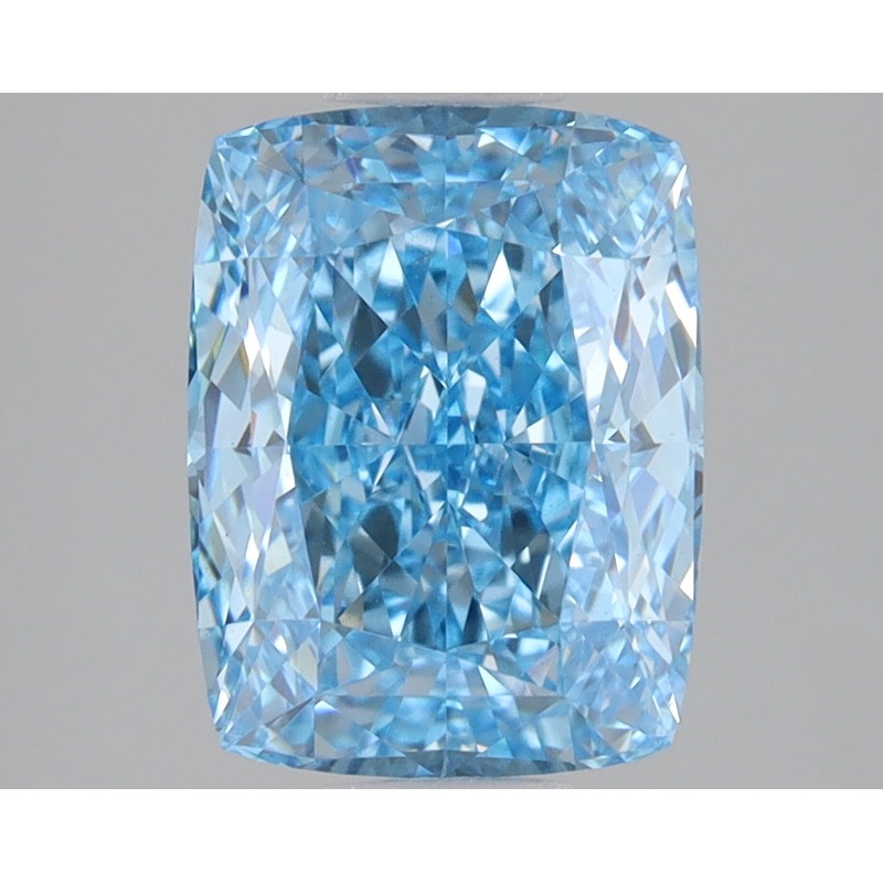3.09 Ct Cushion Lab Diamond  Fancy Vivid Blue  VVS2   IGI
