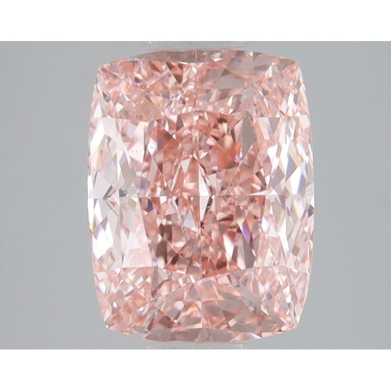 3.09 Ct Cushion Lab Diamond  Fancy Vivid Pink  VS1   IGI