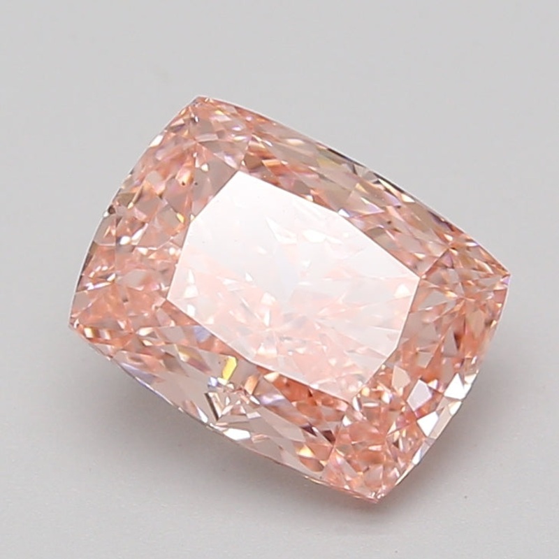 3.09 Ct Cushion Lab Diamond  Fancy Vivid Pink  VS2   IGI