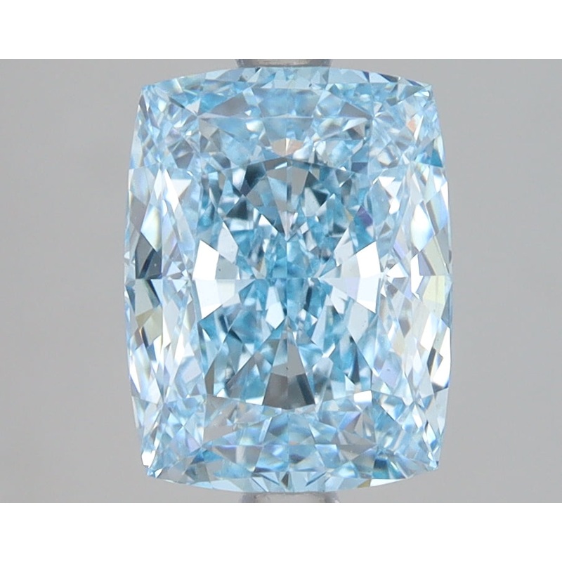 3.1 Ct Cushion Lab Diamond  Fancy Vivid Blue  VS1   IGI