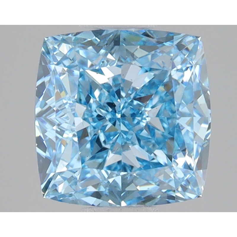 3.1 Ct Cushion Lab Diamond  Fancy Vivid Blue  VS2   IGI