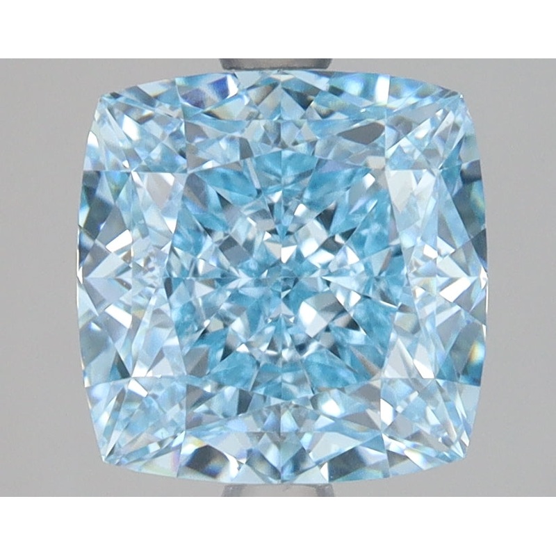 3.1 Ct Cushion Lab Diamond  Fancy Vivid Blue  VVS2   IGI