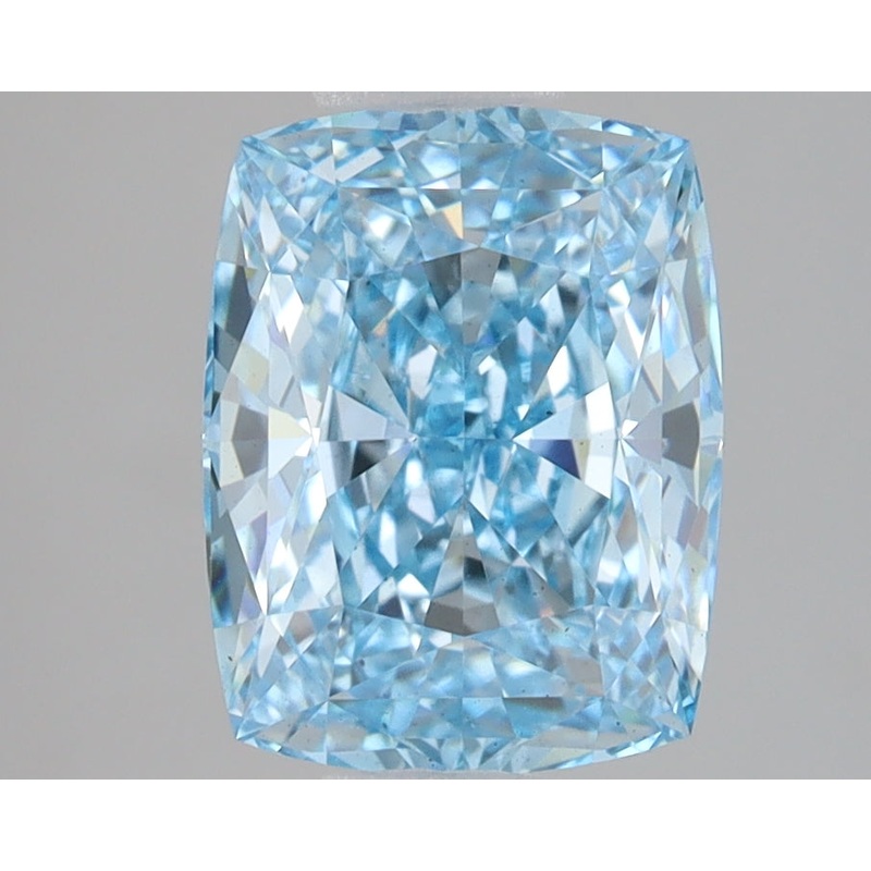 3.11 Ct Cushion Lab Diamond  Fancy Vivid Blue  VS2   IGI