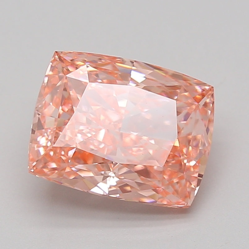 3.79 Ct Cushion Lab Diamond  Fancy Vivid Pink  VS2   IGI