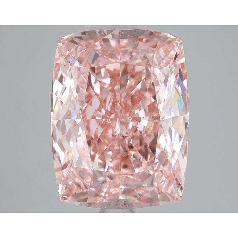 4.02 Ct Cushion Lab Diamond  Fancy Vivid Pink  VS2   IGI
