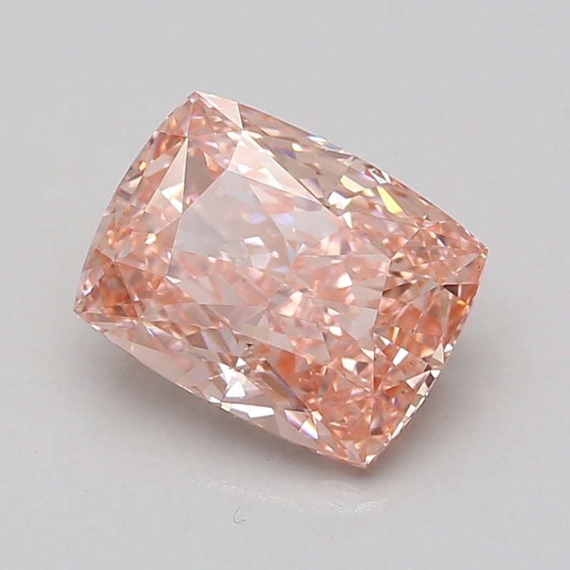 4.03 Ct Cushion Lab Diamond  Fancy Vivid Pink  VS1   IGI