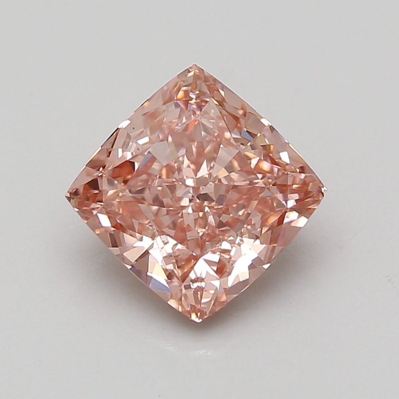 4.05 Ct Cushion Lab Diamond  Fancy Vivid Pink  VS1   IGI