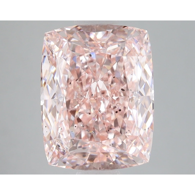 4.06 Ct Cushion Lab Diamond  Fancy Intense Pink  SI1   IGI