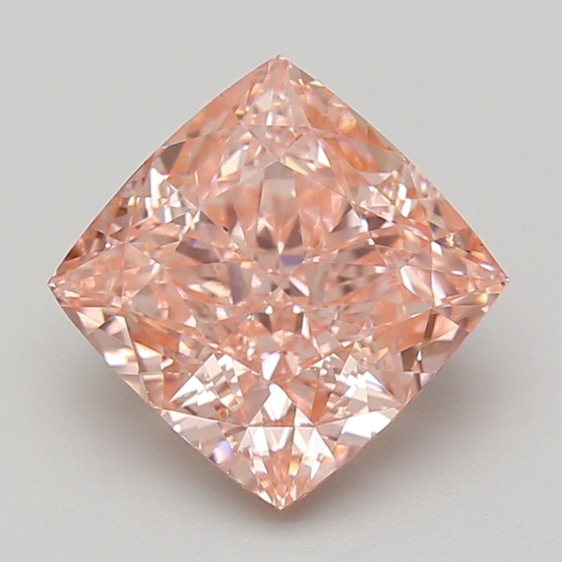 4.07 Ct Cushion Lab Diamond  Fancy Vivid Pink  VS1   IGI