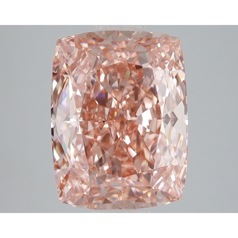 4.08 Ct Cushion Lab Diamond  Fancy Intense Pink  VS2   IGI