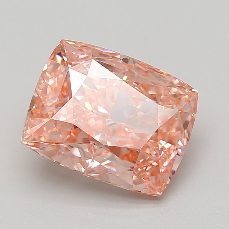 4.12 Ct Cushion Lab Diamond  Fancy Vivid Pink  VS1   IGI