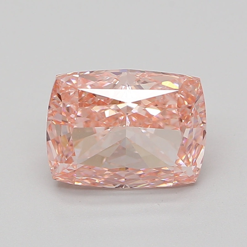 4.19 Ct Cushion Lab Diamond  Fancy Vivid Pink  VVS2   IGI