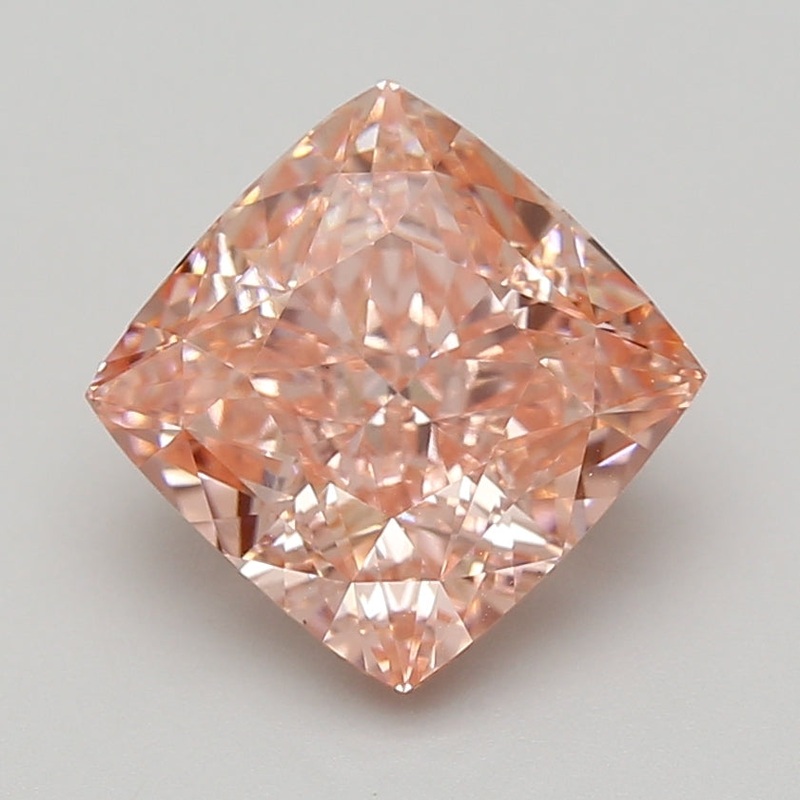 4.21 Ct Cushion Lab Diamond  Fancy Vivid Pink  VS1   IGI