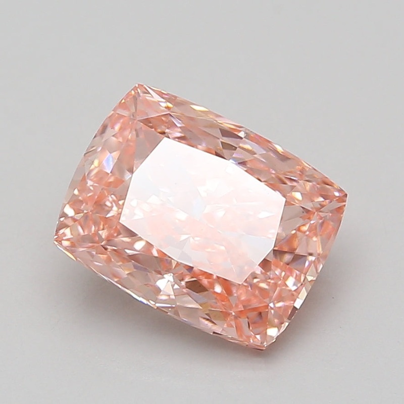 4.21 Ct Cushion Lab Diamond  Fancy Vivid Pink  VS2   IGI