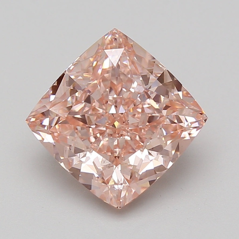 4.54 Ct Cushion Lab Diamond  Fancy Vivid Pink  VS1   IGI